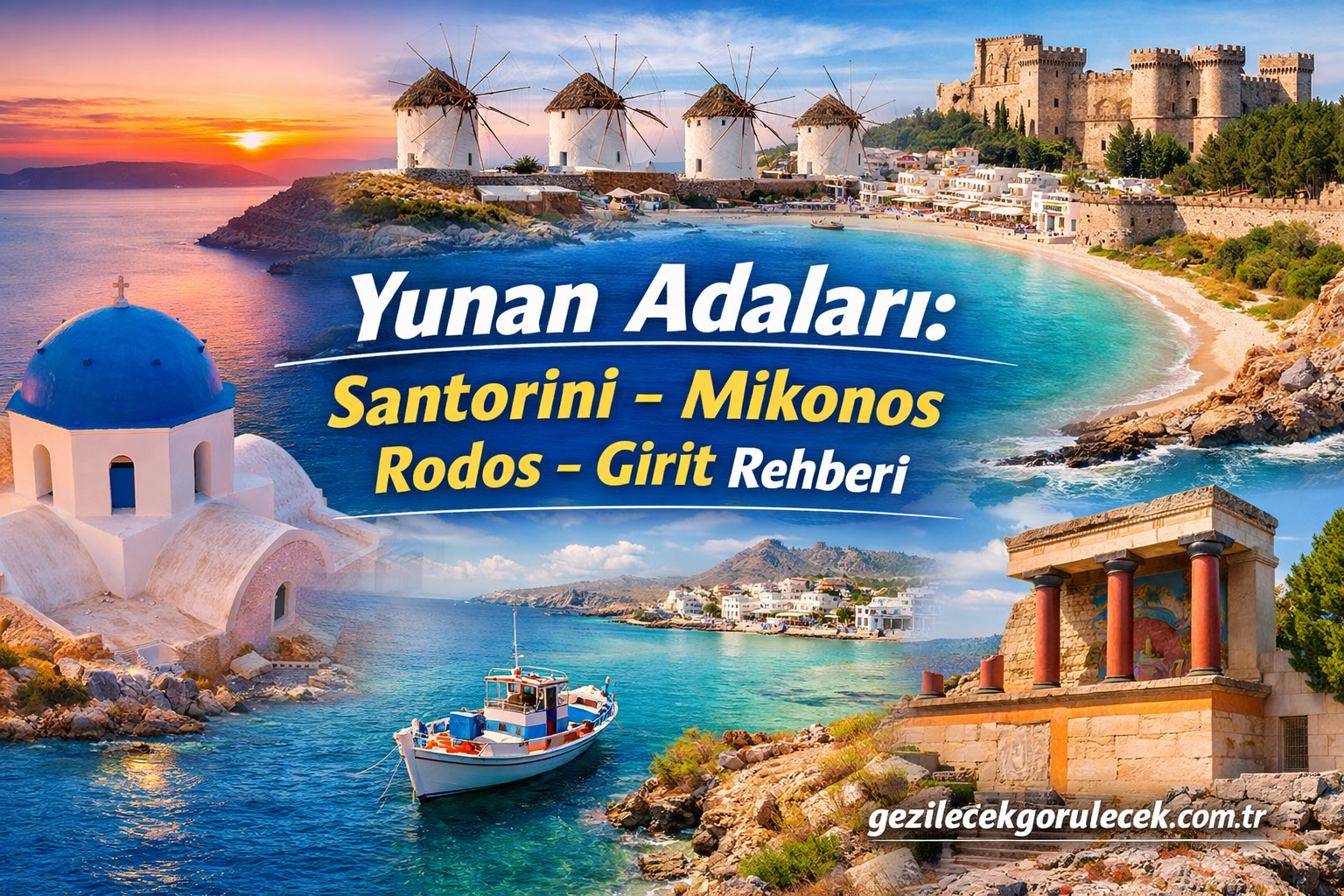 Read more about the article Yunan Adaları: Santorini, Mikonos, Rodos, Girit Rehberi